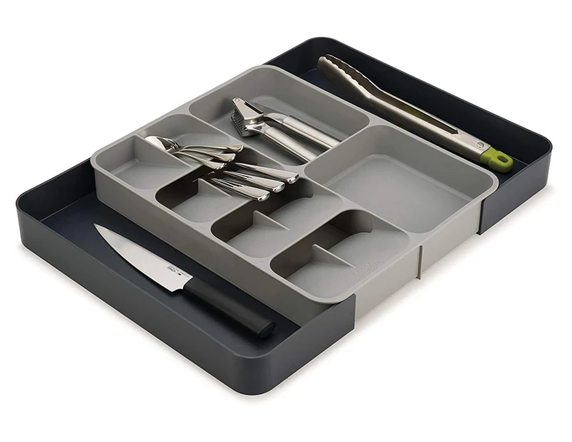 Joseph Joseph DrawerStore Expanding Cutlery Utensil Gadgets Organiser - Grey