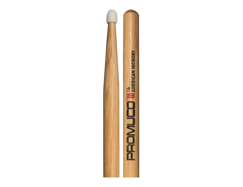 Promuco 1801N7A American Hickory 7A Nylon Tip Drumsticks Pair