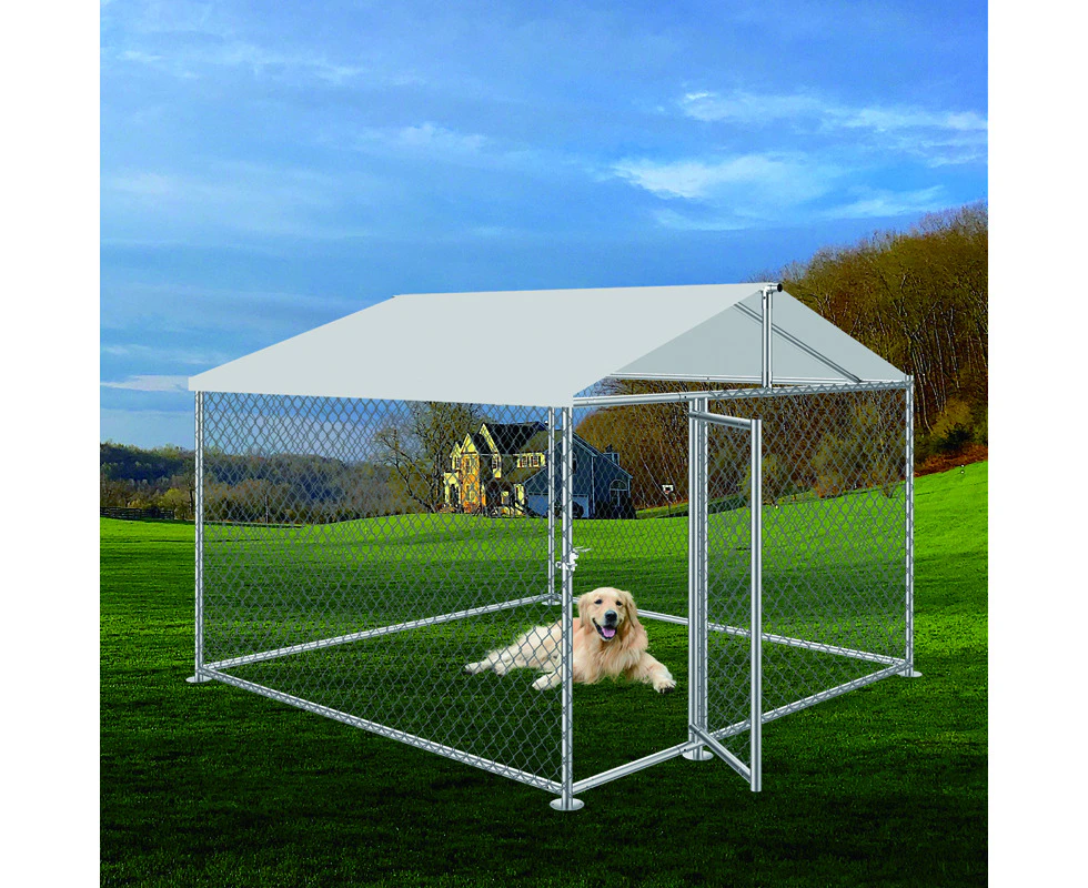 Pet Dog Kennel Enclosure Playpen Puppy Run Chain Cage Fence Play Pen