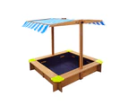 Mazam Kids Sandpit Outdoor Toys Wooden Sandbox Beach Play Box Children Canopy