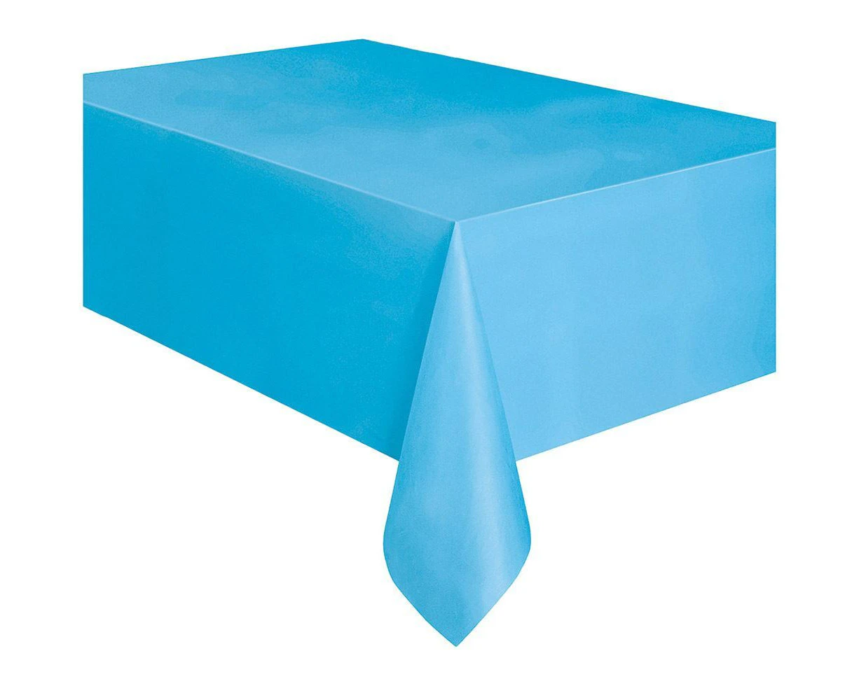 Powder Blue Plastic Rectangle Tablecover 137x274cm