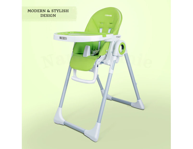 Star Kidz  Hotham High Chair - Green - Green