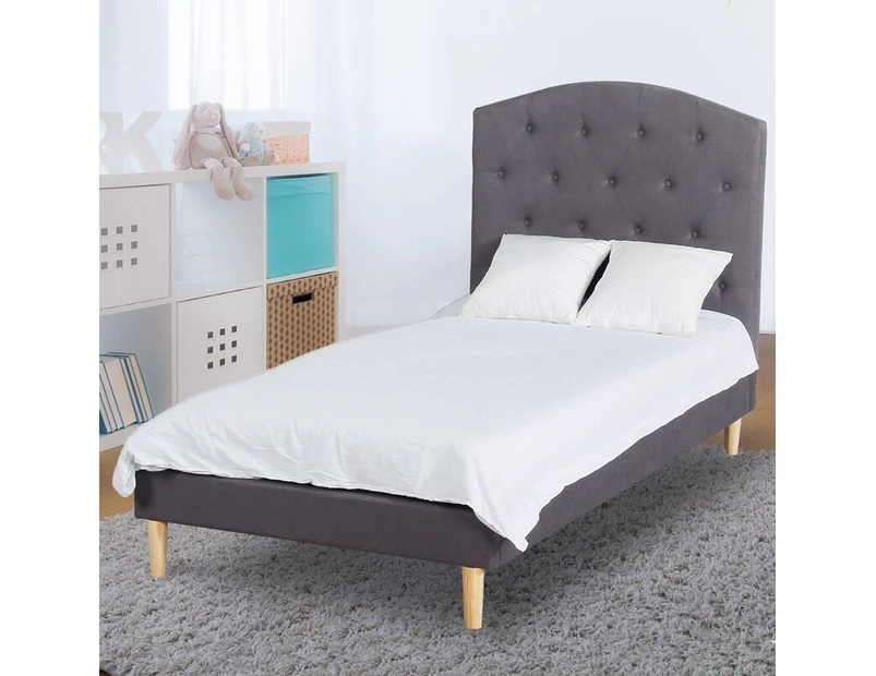 Star Kidz Luna Bed Single Linen Dark Grey