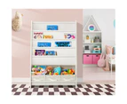 Oikiture Kids Toys Storage Bookshelf Organiser Children Bookcase Drawers Display Rack
