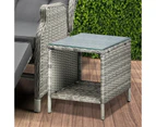 Livsip Rattan Recliner Chairs Sun Lounge & Table Wicker Day Bed Outdoor Garden Beach Pool