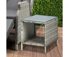 Livsip Rattan Recliner Chairs Sun Lounge & Table Wicker Day Bed 3 Pieces Outdoor Furniture