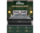Bedra Queen Mattress Breathable Spring Mattress Euro Top Natural Latex Foam 34cm