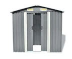 Garden Storage Shed Outdoor Steel Sheds Lockable Cabinet Tool House 2m x 1.3m