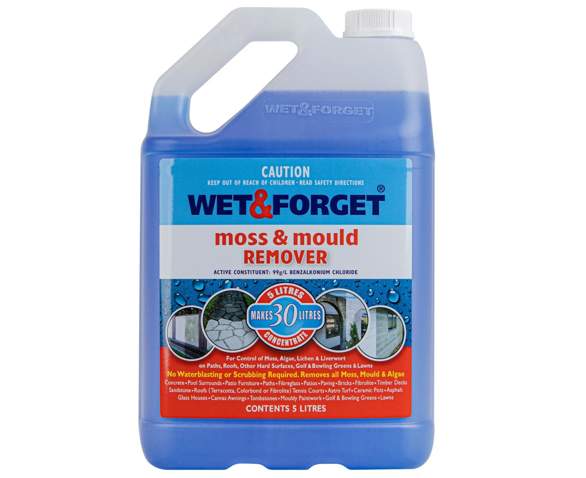 Wet & Forget 5L Moss & Mould Remover Concentrate