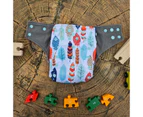 Feather Design Bamboo Charcoal Cloth Nappy