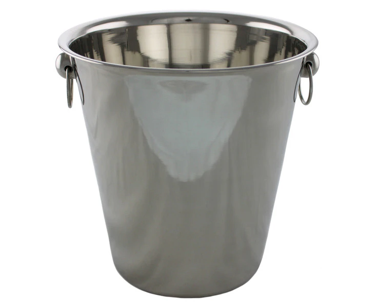 Ice Bucket Wine Cooler with Ring Handles