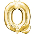 Foil Balloon Letter SuperShape Gold Q L34 Size: One Size