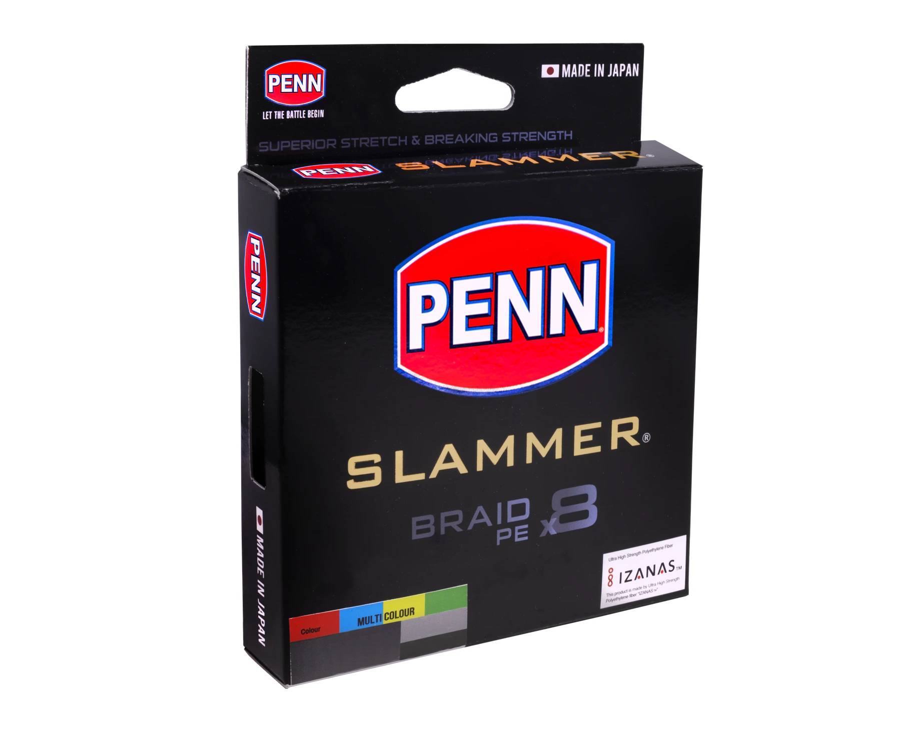 Penn 2022 Slammer 400m Multi Colour Braid Fishing Line #30lb