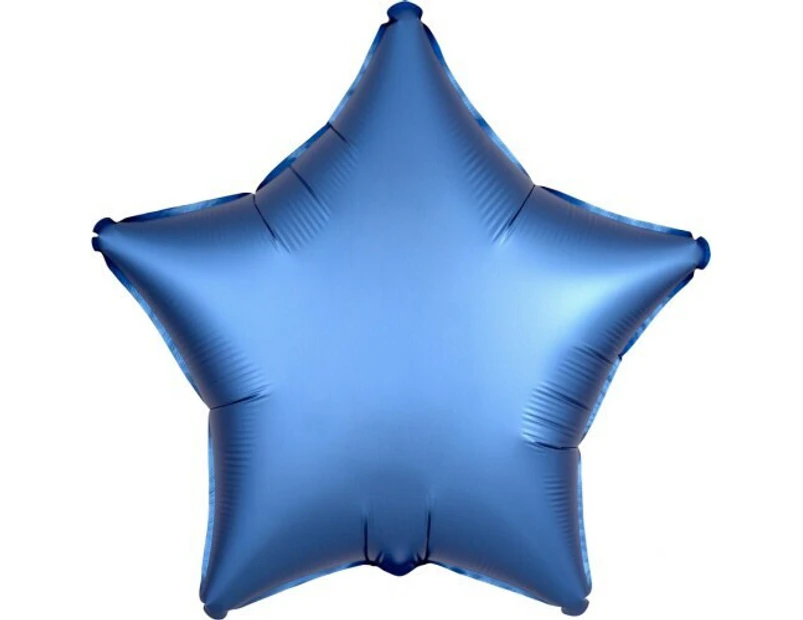 45cm Standard Extra Large Foil Balloon Foil Balloon Satin Luxe Azure Star S18 Size: One Size
