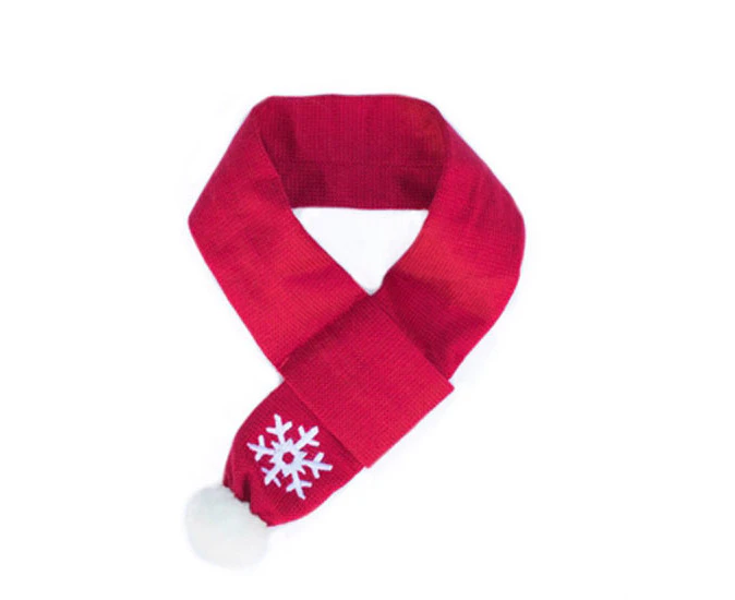 ZippyPaws Christmas Holiday Themed Pet Snowflake Scarf [Size: Small]