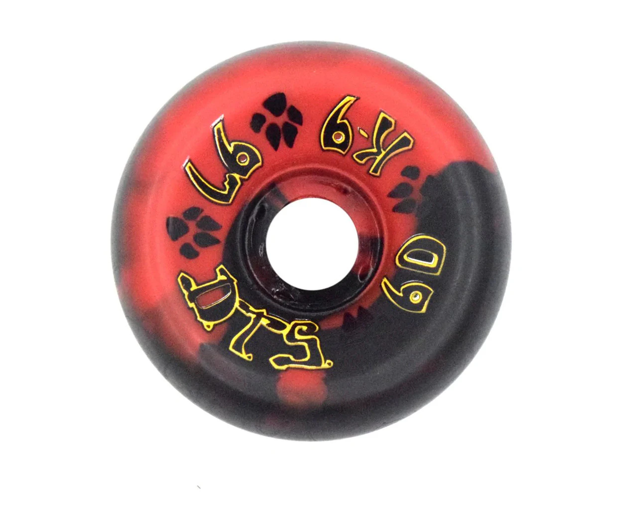 Dogtown K-9 Wheels 60mm (97a) 80's Red/Black Swirl