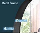 50cm MIUZ Steel Frame Round Wall Mirror Bathroom Makeup Rustic