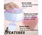 2 Pack Nail Soaking Bowl Nail Soak Off Bowl Acrylic Gel Polish Remover Nail Art Spa Tool for Manicure