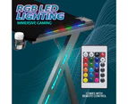 MIUZ Home Office Gaming Desk Computer Study Work Racer Carbon Fiber Table RGB LED 120cm