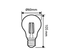 20 Pack x 8w 240v A60 GLS LED Filament Light Bulb - E27 6000K Daylight - Frosted