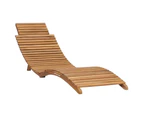 2 Resort Sun Loungers With Table Solid Teak Wood Outdoor Garden Lounge Set