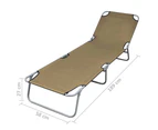 Portable Sun Lounger Folding Camping Beach Chair Bed Recliner Lounge Sunbed