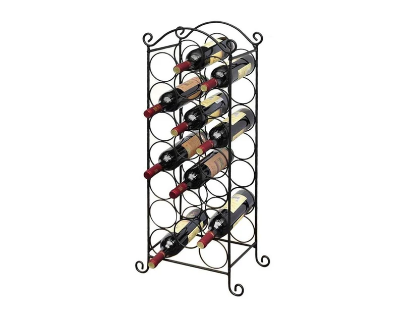 Wine Rack for 21 Bottles Metal Home Bar Cabinet Storage Organiser