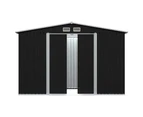 Metal Garden Shed Furniture Tool Equipment Shelter Storage House Sliding Door