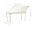 Antique Design Outdoor Garden Decor Metal Lounge Chaise Chair Bench Seat 128cm