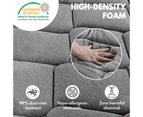 Single Size Mattress Bed Medium Firm Foam 5 Zone Pocket Spring 22cm Grey - Grey
