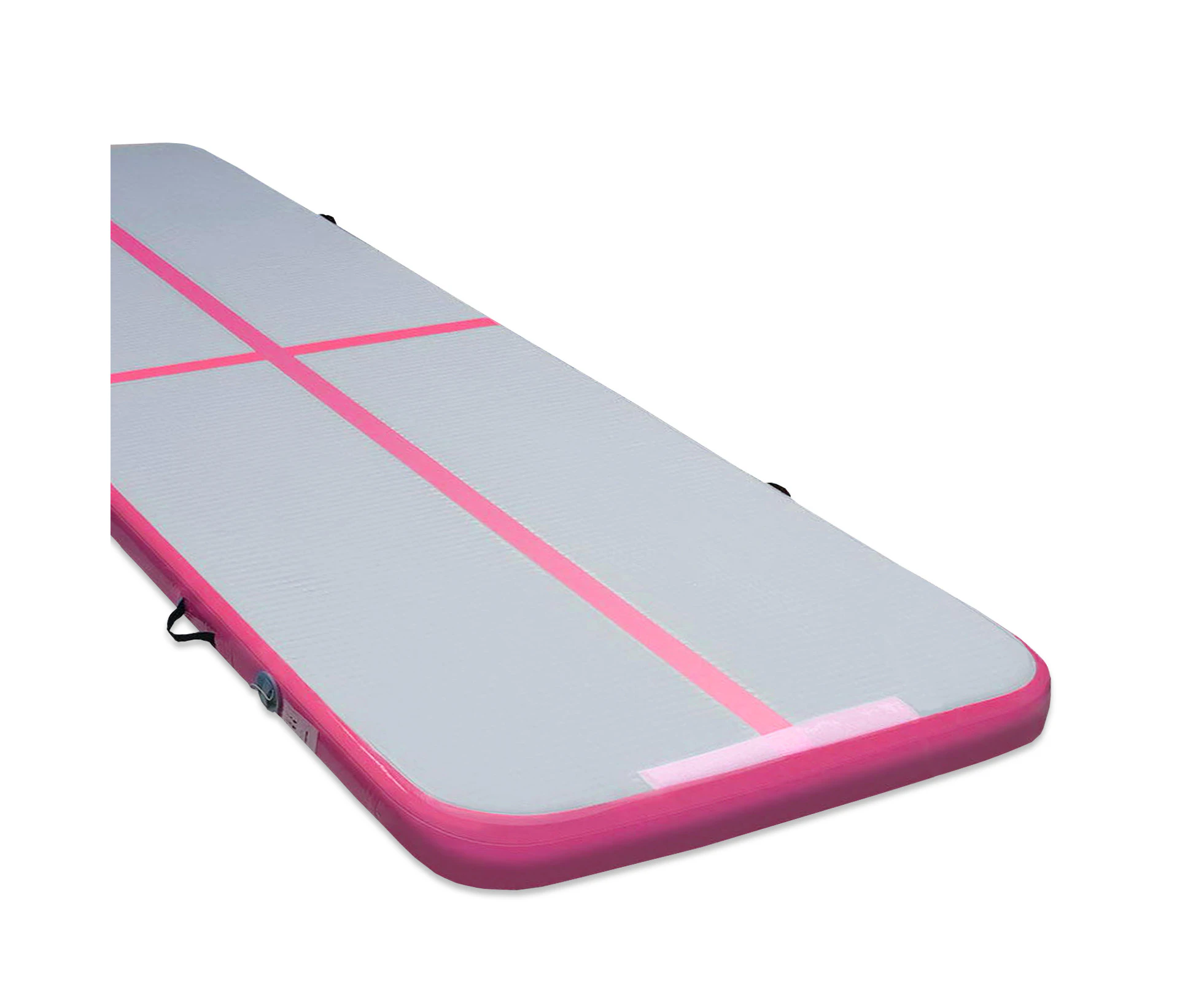 Gymnastic 3m x 1m Gym Air Track Mat Tumbling Pink and Grey 10cm Thick