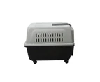 YES4PETS Large Plastic Kennels Pet Carrier Dog Cat Cage Crate With Handle and Wheel