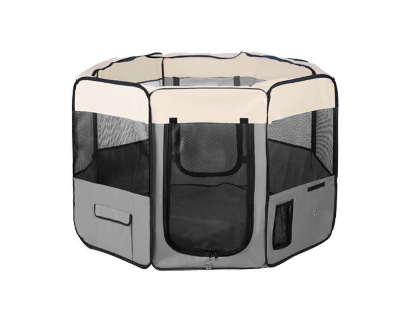 YES4PETS Medium Grey Pet Dog Cat Dogs Puppy Rabbit Tent Soft Playpen