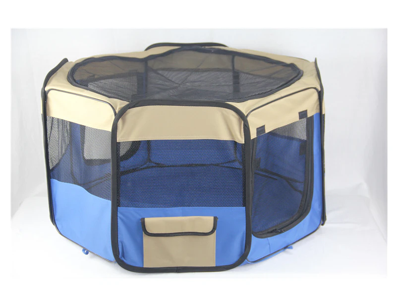 YES4PETS Small Blue Dog Cat Puppy Rabbit Guinea Pig Cage Cat Soft Playpen