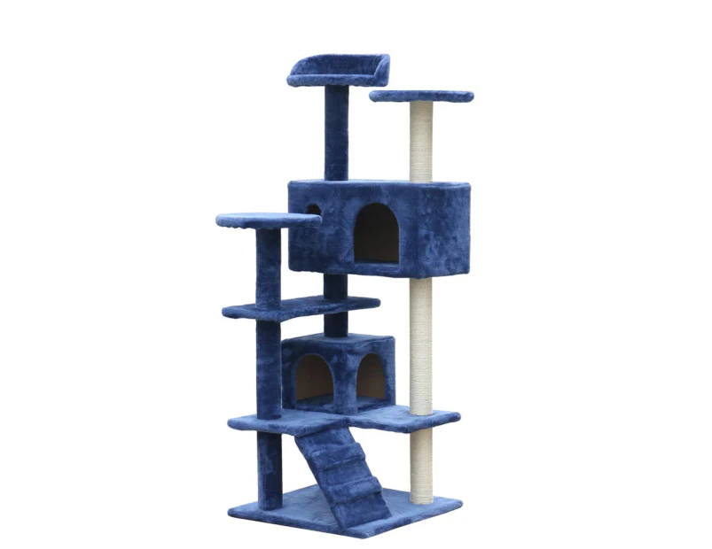 YES4PETS 130 cm Blue Cat Scratching Post Tree  Scratcher Pole-Blue