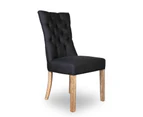 KINGSTON | FABRIC DINING CHAIR - BLACK