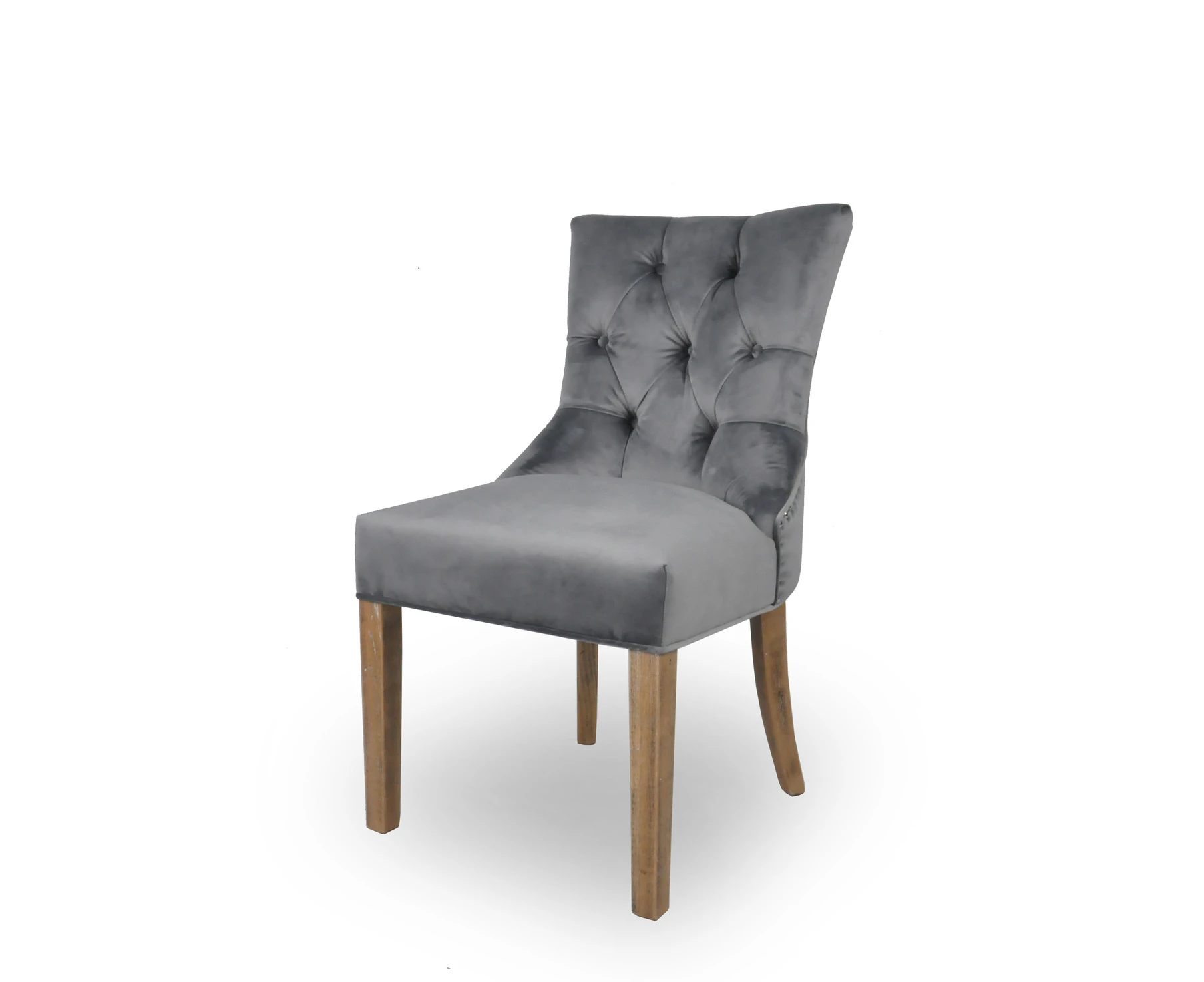 ARIANA | VELVET SIDE DINING CHAIR - SILVER