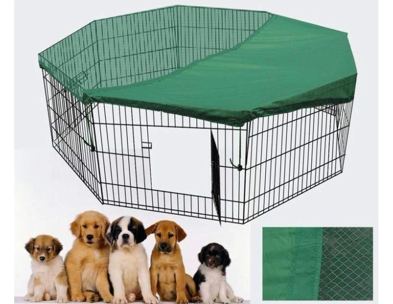 YES4PETS 120 cm 8 Panel Pet Dog Playpen Exercise Cage Puppy Crate Enclosure Cat Fence With Cover