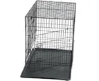 YES4PETS 30' Collapsible Metal Dog Crate Cage Cat Carrier With Divider