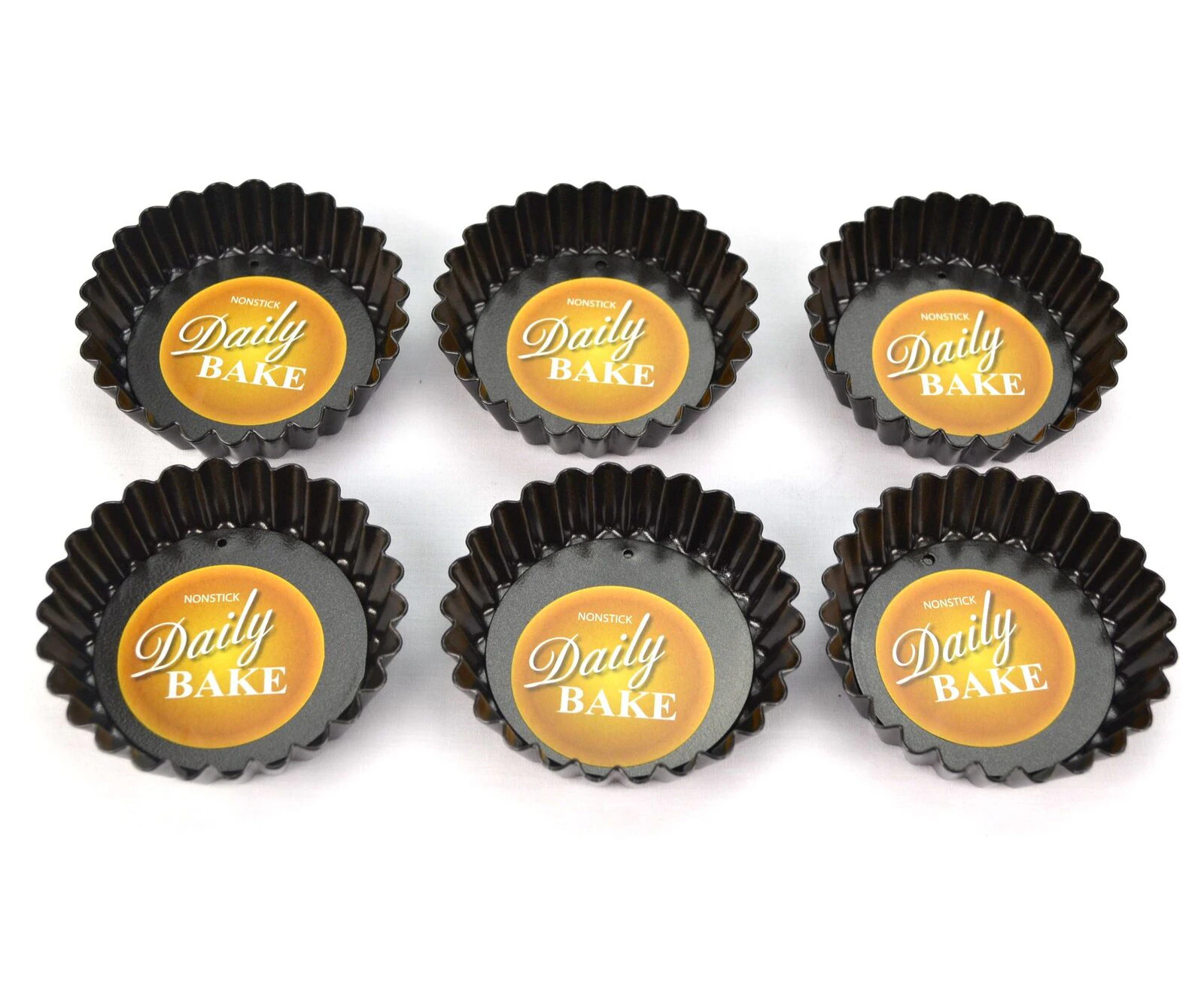 Daily Bake Mini-Quiche Pan With Loose Base  7.5cm x 2cm - Set of 6