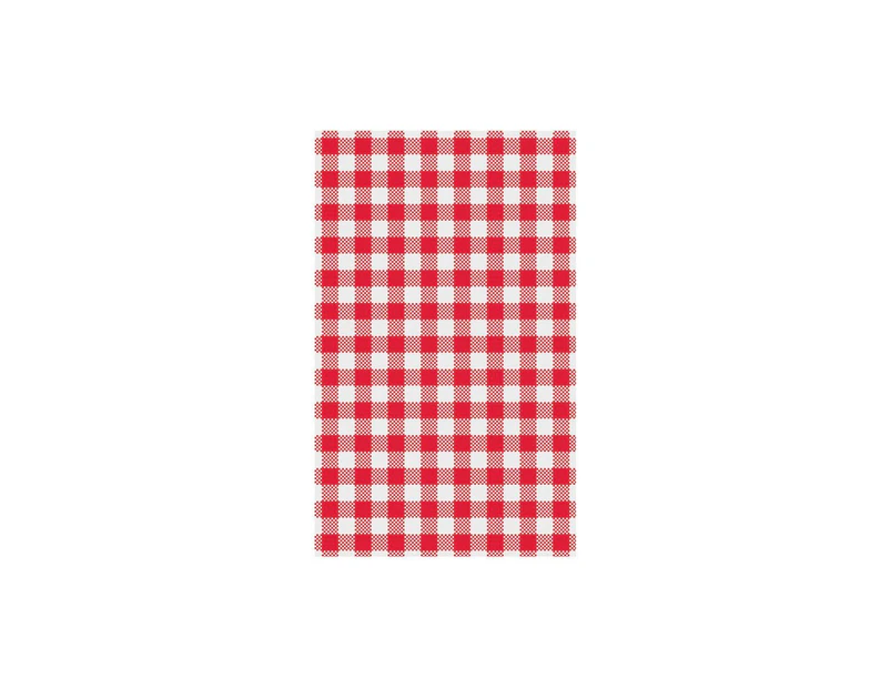 Gingham Greaseproof Paper Pack of 200 - Red