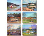 Cinnamon Placemats Cork Backed Set of 6 Paddle Steamers 30 x 23cm