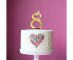 Bake Group Cake Topper - Gold Number 8