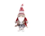 Faceless Doll Vibrant Color Adorable Appearance Big Nose White Whisker Super Soft Decorative Cloth Battery-Powered LED Faceless Dwarf Toy Decor for Home-B