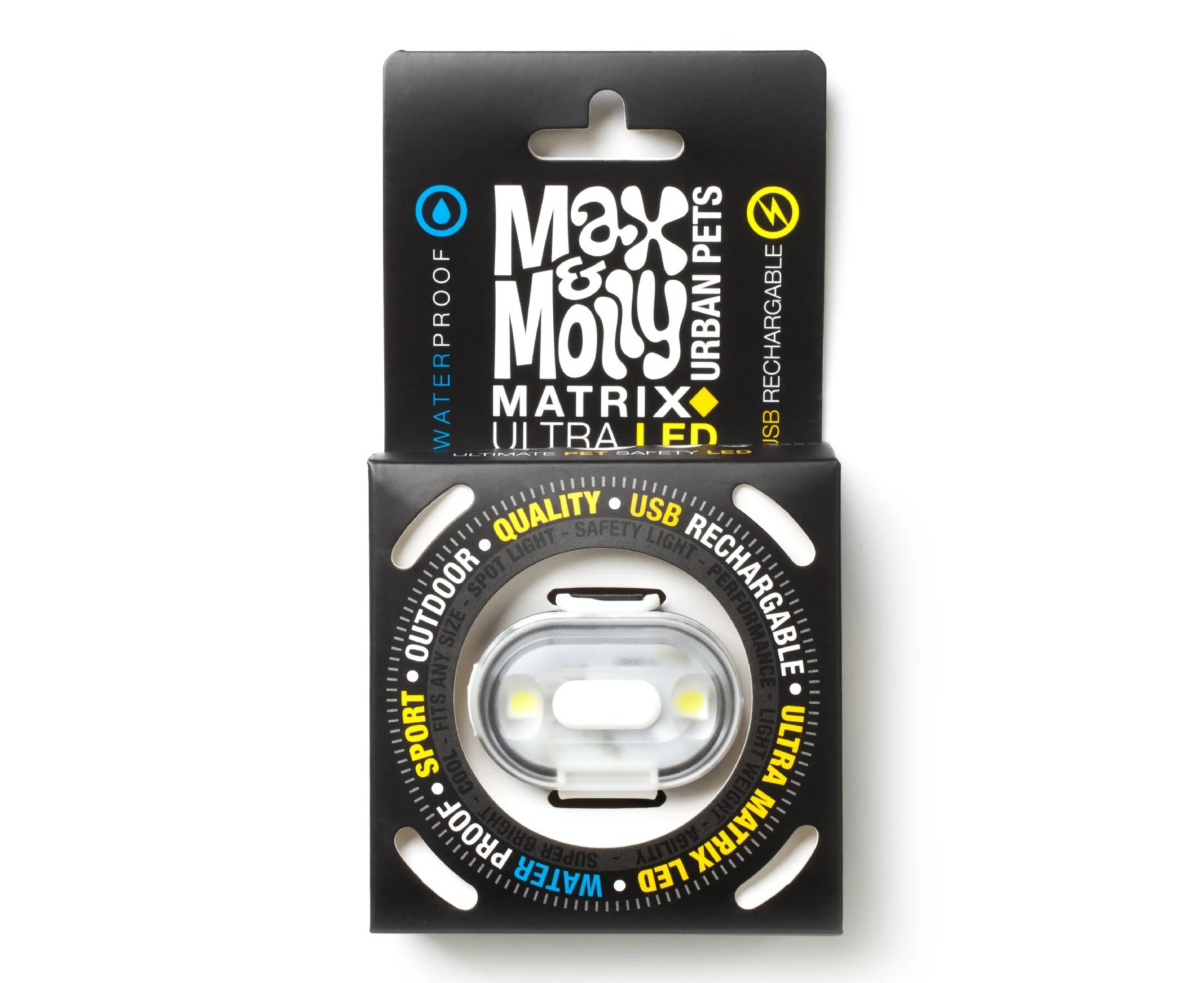 Max & Molly Matrix Ultra LED Harness/Collar Safety light- White