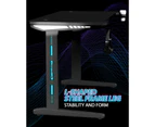 MIUZ Gaming Desk Office Computer Desk Home Study Work Table Racer Carbon Fiber Table RGB LED 140cm