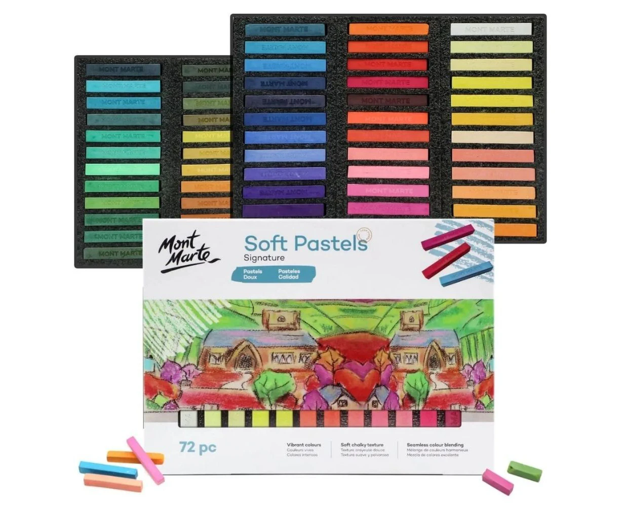 Mont Marte Signature Square Soft Pastels 72pc