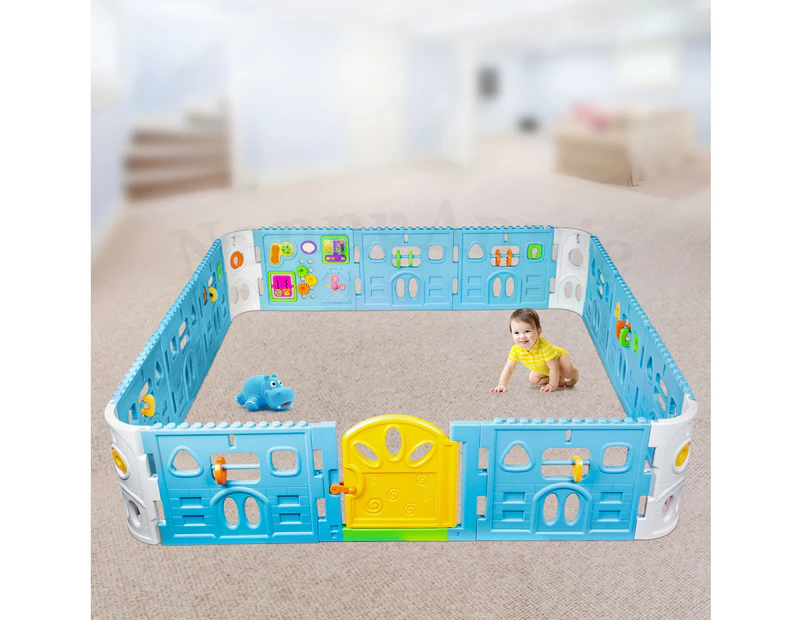 Baby Playpen With Door - Super Giant Interactive Play Room 2.3 x 2.3m