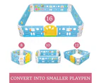 Baby Playpen With Door - Super Giant Interactive Play Room 2.3 x 2.3m - Blue
