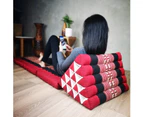[Free Shipping]MANGO TREES Package Deal Jumbo Thai Triangle Pillow Set RedEle